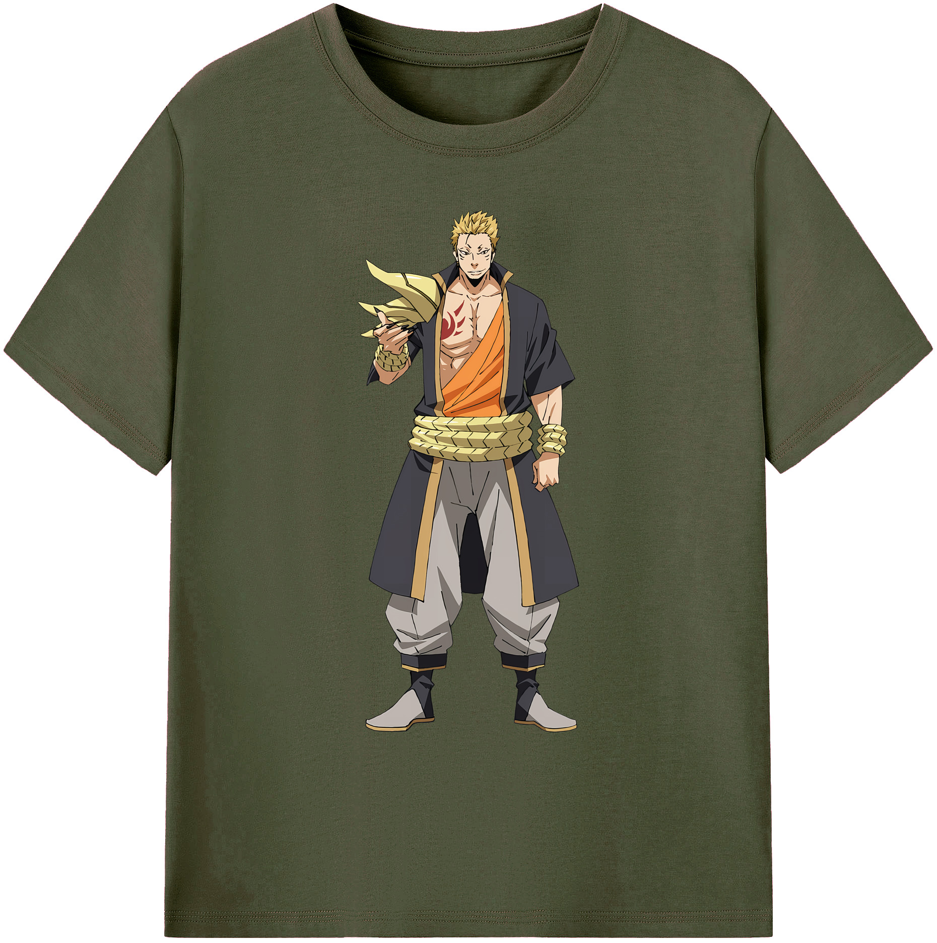 （画像用） 転スラ Regarding Reincarnated to Slime 綿100％ メンズ半袖Tシャツ｜肌触りやわらか＆通気性
